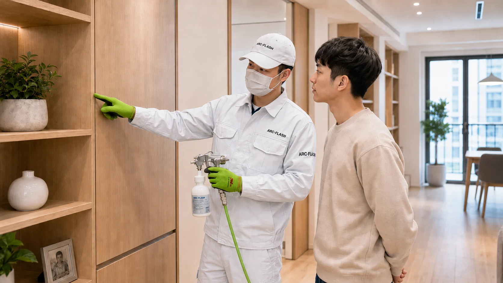 新成屋與居家入住前 ARC-FLASH 專人到府服務畫面